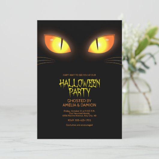 Uitnodiging voor Halloween Party (Staand voorkant)