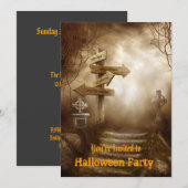 Uitnodiging voor Halloween Party (Voorkant / Achterkant)