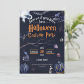 Uitnodiging voor Halloween Party (Staand voorkant)