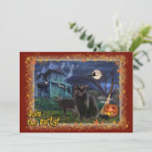 Uitnodiging voor Halloween Party (Staand voorkant)