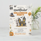 Uitnodiging voor Halloween Party (Staand voorkant)