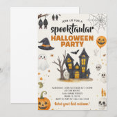Uitnodiging voor Halloween Party (Voorkant / Achterkant)