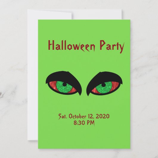 Uitnodiging voor Halloween Party (Voorkant)