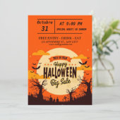  Uitnodiging voor Halloween Party (Staand voorkant)