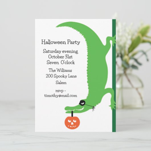 Uitnodiging voor Halloween Party (Staand voorkant)