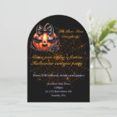 Uitnodiging voor Halloween Party (Staand voorkant)