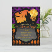 Uitnodiging voor Halloween Party (Staand voorkant)