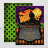 Uitnodiging voor Halloween Party (Voorkant / Achterkant)