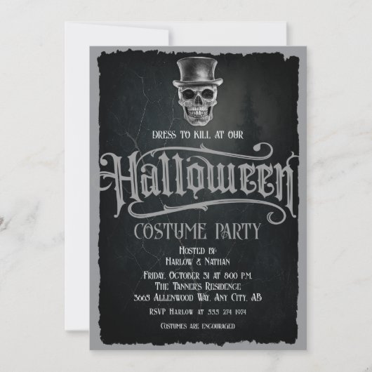 Uitnodiging voor Halloween Party (Voorkant)