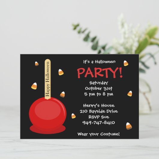 Uitnodiging voor Halloween Party (Staand voorkant)