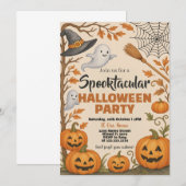 Uitnodiging voor Halloween Party (Voorkant / Achterkant)