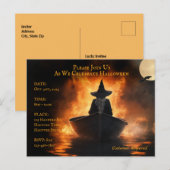 Uitnodiging voor Halloween Party (Voorkant / Achterkant)