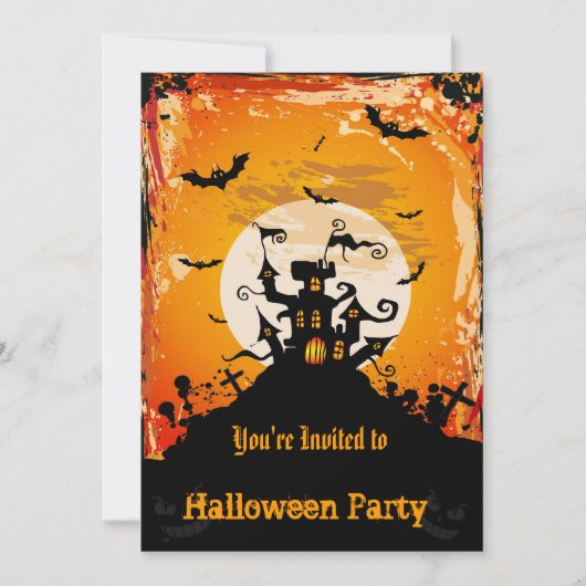 Uitnodiging voor Halloween Party (Voorkant)