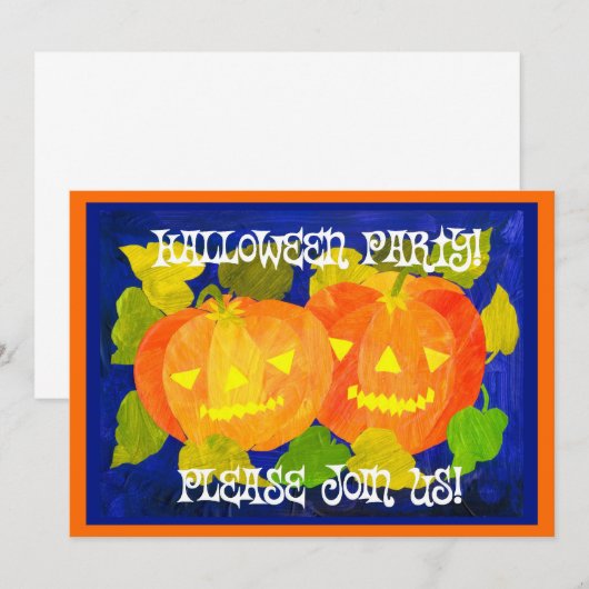 Uitnodiging voor Halloween Party (Voorkant / Achterkant)