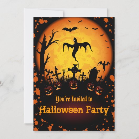 Uitnodiging voor Halloween Party (Voorkant)