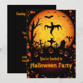 Uitnodiging voor Halloween Party (Voorkant / Achterkant)