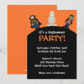 Uitnodiging voor Halloween Party (Voorkant / Achterkant)