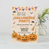 Uitnodiging voor Halloween Party (Staand voorkant)
