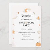 Uitnodiging voor Halloween Party (Voorkant / Achterkant)