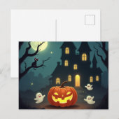 Uitnodiging voor Halloween Party (Voorkant / Achterkant)