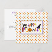 Uitnodiging voor Halloween Party (Voorkant / Achterkant)