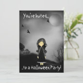 Uitnodiging voor Halloween Party (Staand voorkant)