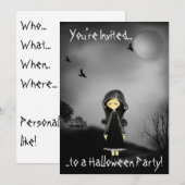 Uitnodiging voor Halloween Party (Voorkant / Achterkant)