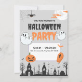 Uitnodiging voor Halloween Party (Voorkant)