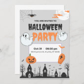 Uitnodiging voor Halloween Party (Voorkant / Achterkant)