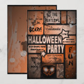 Uitnodiging voor Halloween Party (Voorkant / Achterkant)