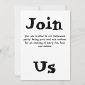 Uitnodiging voor Halloween Party (Achterkant)