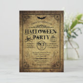 Uitnodiging voor Halloween Party (Staand voorkant)