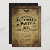 Uitnodiging voor Halloween Party (Voorkant / Achterkant)