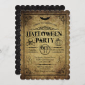 Uitnodiging voor Halloween Party (Voorkant / Achterkant)