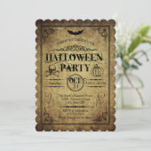 Uitnodiging voor Halloween Party (Staand voorkant)