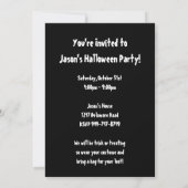 Uitnodiging voor Halloween Party (Achterkant)
