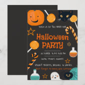 Uitnodiging voor Halloween Party (Voorkant / Achterkant)