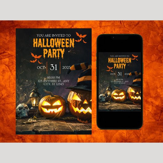 Uitnodiging voor Halloween Party