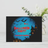 Uitnodiging voor Halloween Party (Staand voorkant)