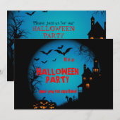 Uitnodiging voor Halloween Party (Voorkant / Achterkant)