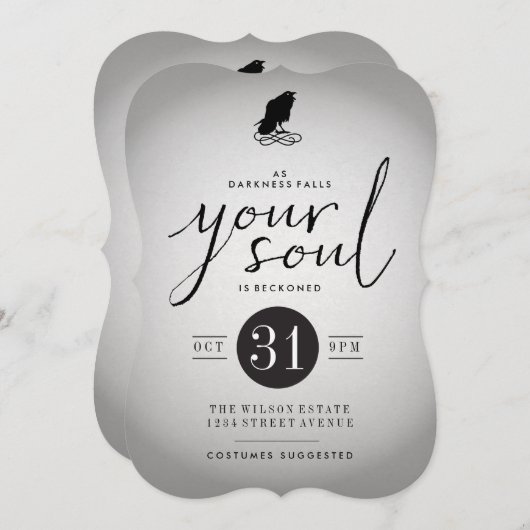 Uitnodiging voor Halloween Party (Voorkant / Achterkant)