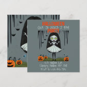 Uitnodiging voor Halloween Party (Voorkant / Achterkant)