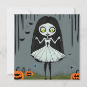 Uitnodiging voor Halloween Party (Achterkant)