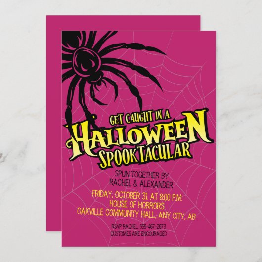 Uitnodiging voor Halloween Party (Voorkant / Achterkant)