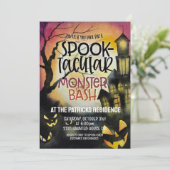 Uitnodiging voor Halloween Party (Staand voorkant)