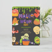 Uitnodiging voor Halloween Party (Staand voorkant)