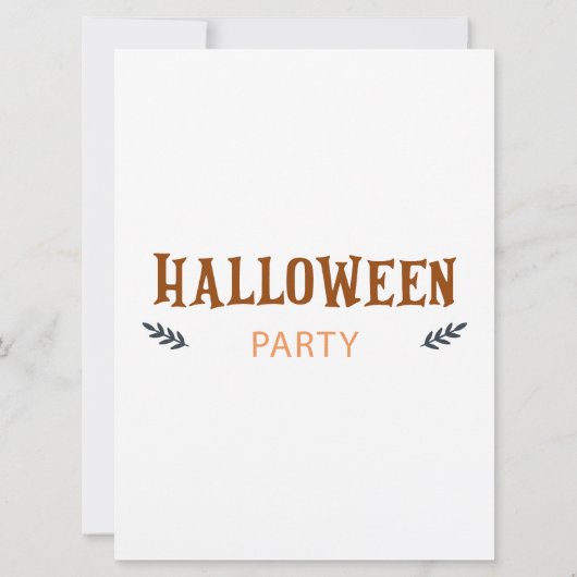 Uitnodiging voor Halloween Party (Achterkant)