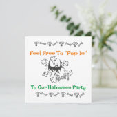 Uitnodiging voor Halloween Party (Staand voorkant)