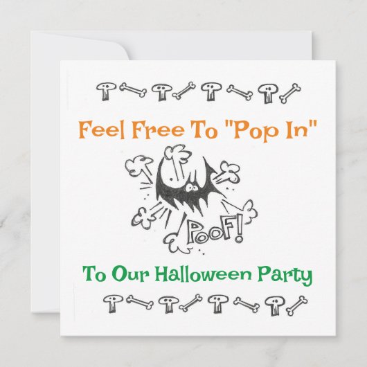 Uitnodiging voor Halloween Party (Voorkant)