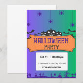 Uitnodiging voor Halloween Party (Voorkant / Achterkant)